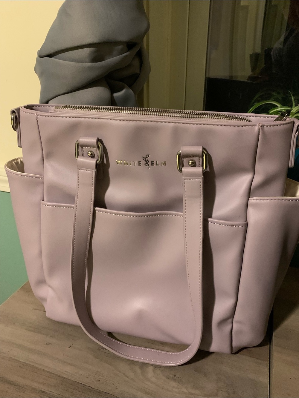 White Elm Limited Edition Color Heather Purple Carina Tote Bag with long strap!